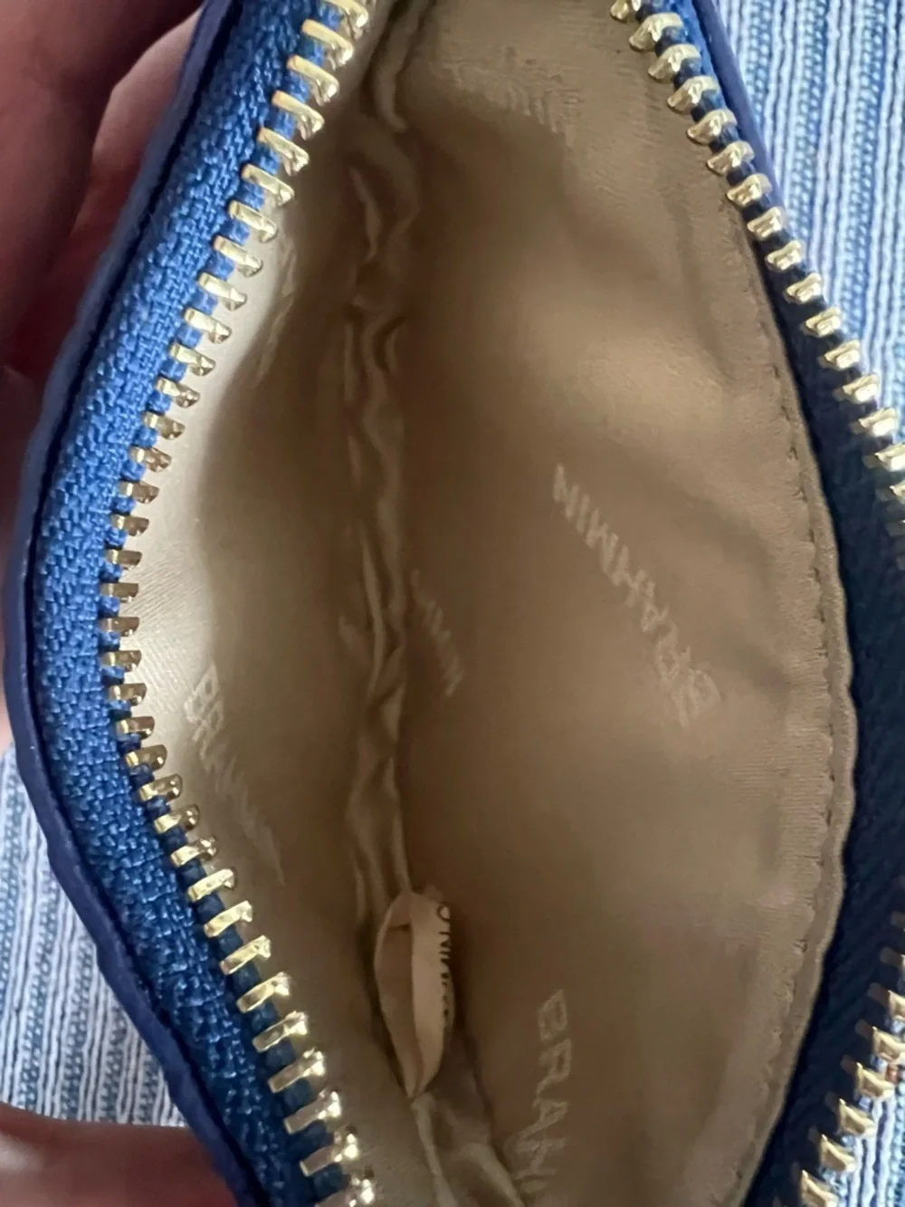 Brahmin Britt Kyanite Melbourne Navy Half Moon Coin Pouch
